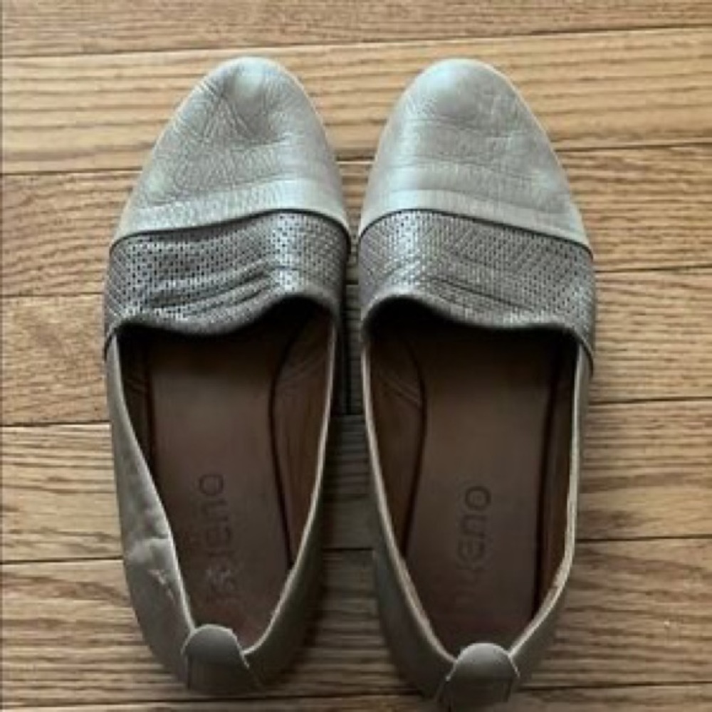 Bueno Metallic Taupe Slip-On Loafers